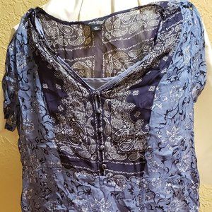 Lucky Brand, two piece, blue shirt Size M